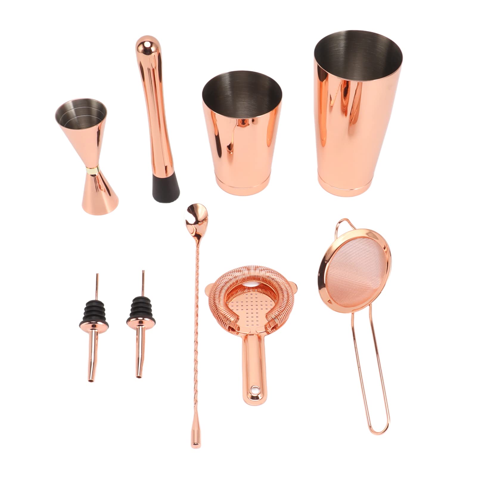 YUYTE Kit de Barman Profesional con Herramientas de Acero Inoxidable para Mejorar la Temperatura de la Bebida y, Ideal para Bares Domésticos (Un Estilo)