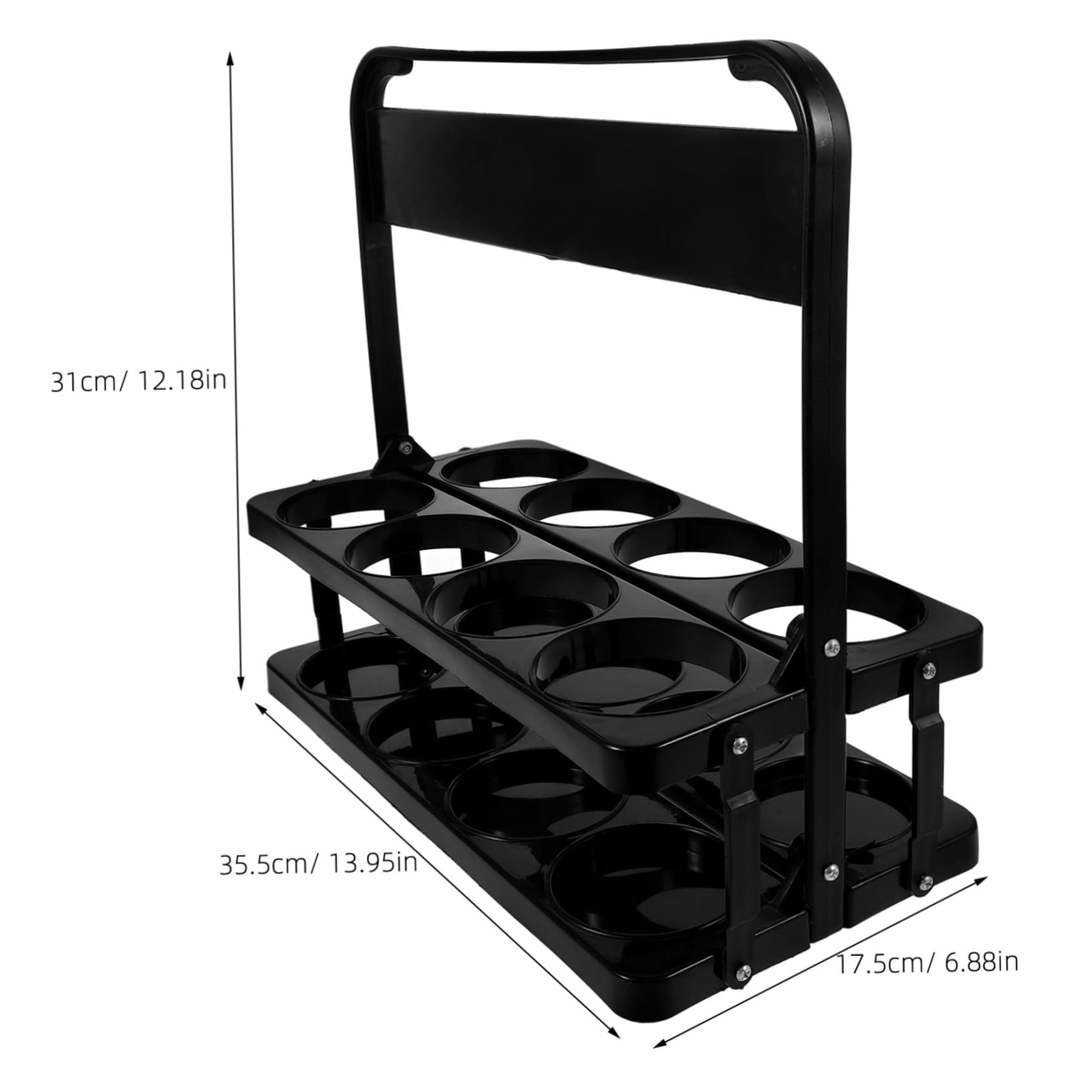 ifundom Portabotellas de Agua Plegable con 8 Orificios y Asa, Resistente y Fácil de Usar para Temporada de Fútbol y Entrenamiento Deportivo