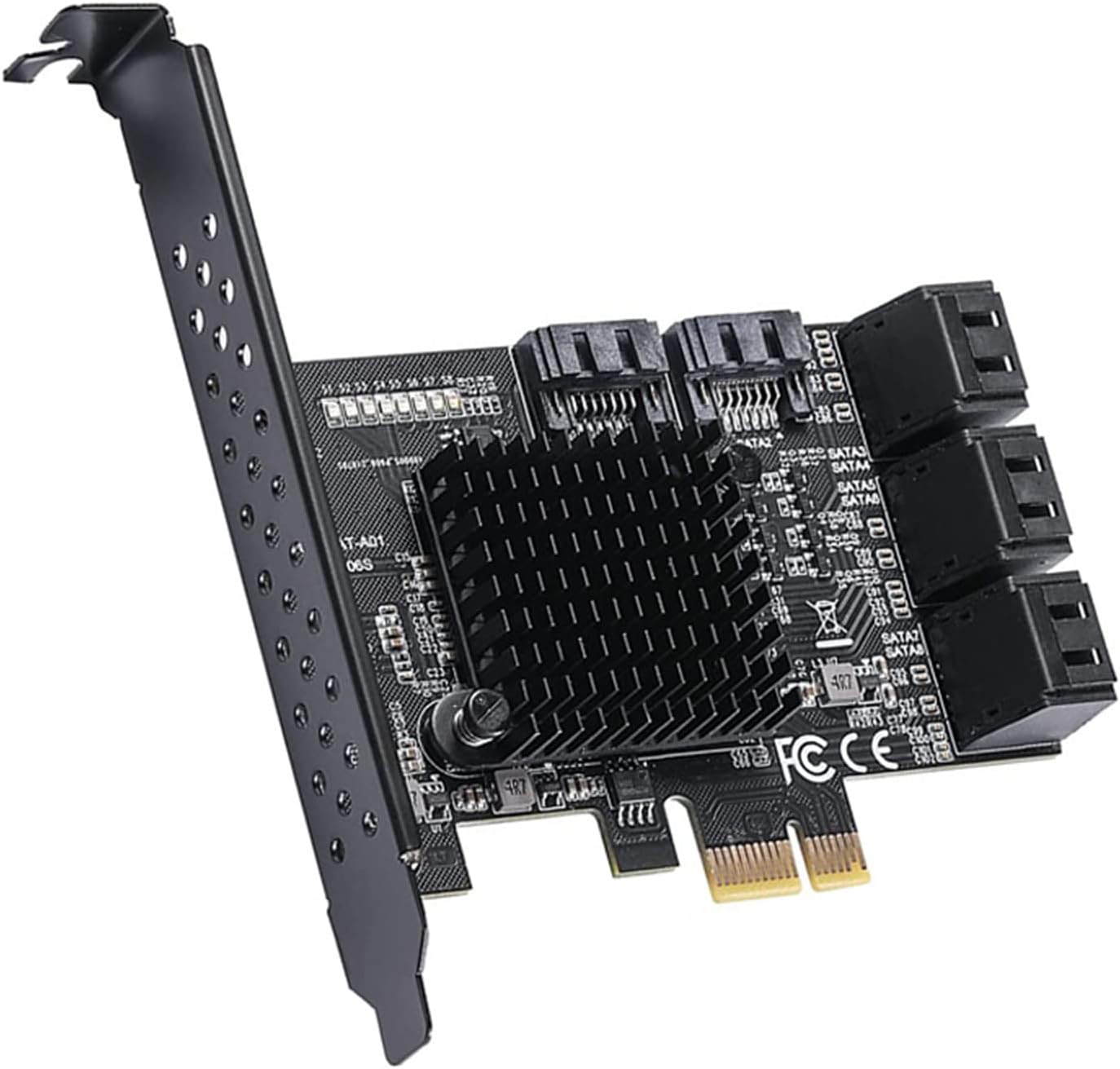 PCIE to 8Port SATA3.0 Controller Expansion Board 8-Port SATA3.0 Interface Expansion Card 88SE92xx+JMB5XX Expansion Board