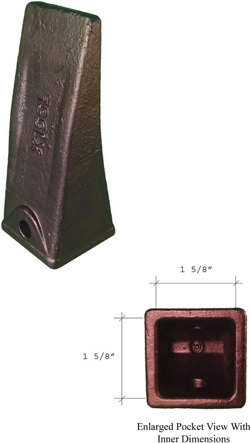 8 - Mini Excavator, Skid Steer Long Dirt Bucket Teeth w/Pins - X156L, P156