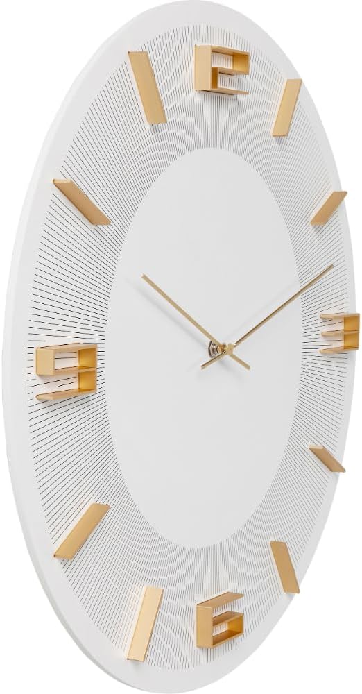 KARE Leonardo Wall Clock White/Gold, One Size