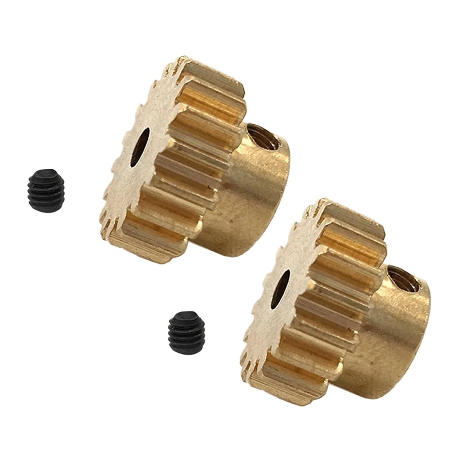 Bevel Gear Pinion Hardware Mechanical 2pcs Brass Motor Gears 17T Golden Pinion Cogs