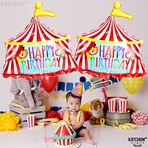 Carnival Circus Tent Balloon And Lion Balloon - Large, 30 Inch | Carnival Theme Party Decorations | Carnival Balloons For Circus Theme Party Decorations | Lion Foil Balloon For Wild One Birthday Decor #TOP1