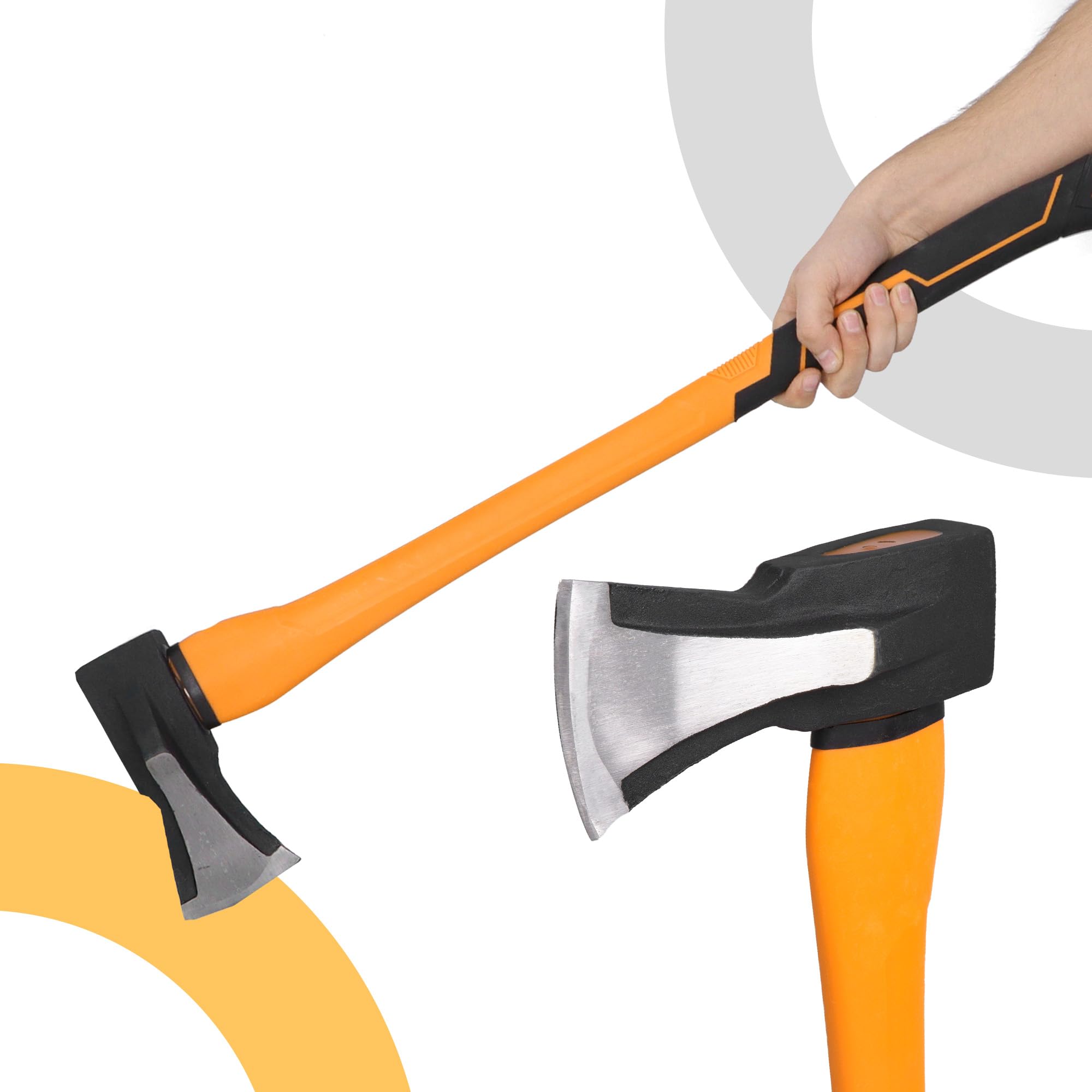 Instalguru Spaccalegna 900 mm 2000 g Lama Acciaio Manico Ergonomico Fibra Vetro Antiscivolo