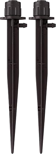 Orbit 67110 Microburbujeador de goteo de riego por goteo de púas de 14 pulgadas en estaca de 6 pulgadas (paquete de 2)