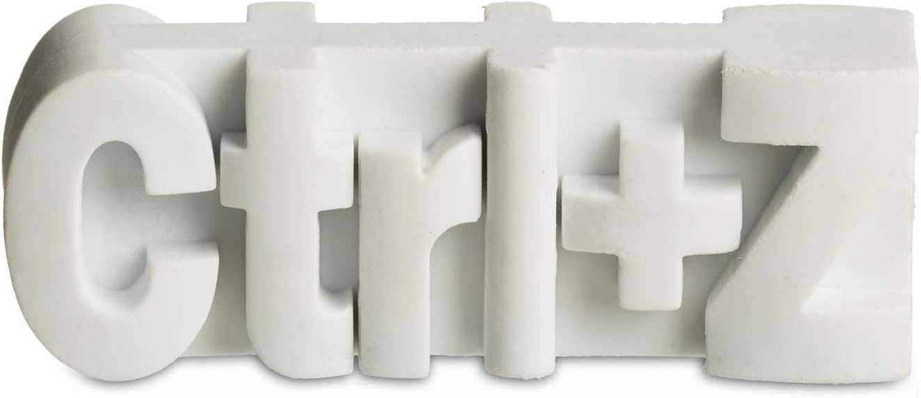 Design Ideas ControlZ Eraser, Sculpted Eraser, White