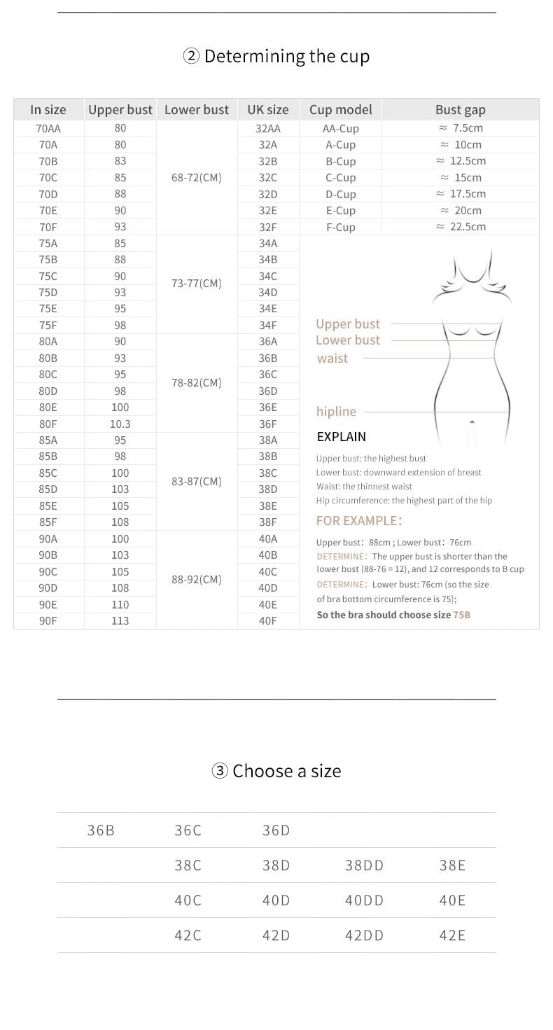 Seksowny, ultracienki, przezroczysty biustonosz Plus Size Bielizna Biustonosz BCDEF Cup Czarny biustonosz w dużym rozmiarze(Black_42D)