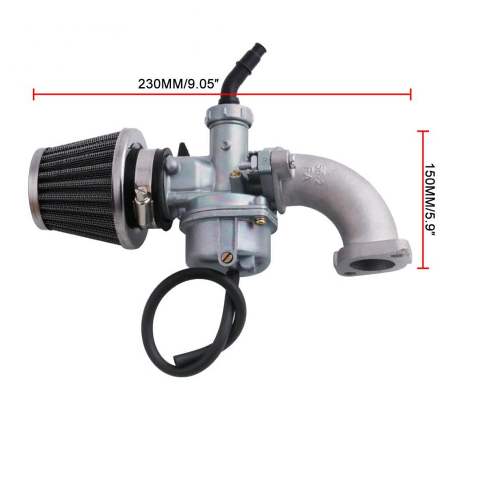 Viviance PZ22 Carburatore 22mm con Filtro Aria Carburatore Per 110cc 125cc Dirt Bike ATV Quad Go kart