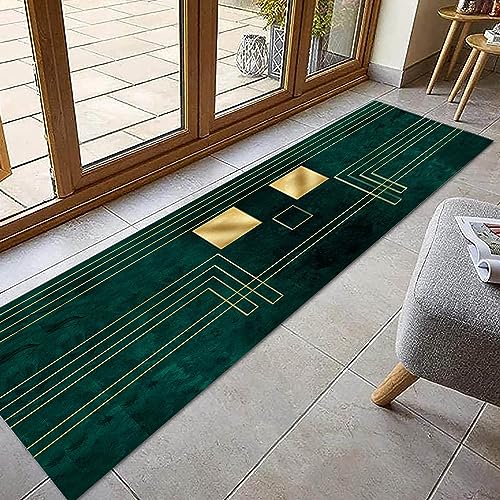 Tapis de couloir antidérapant vert lavable 1 à 6 m pour sol de maison - 2