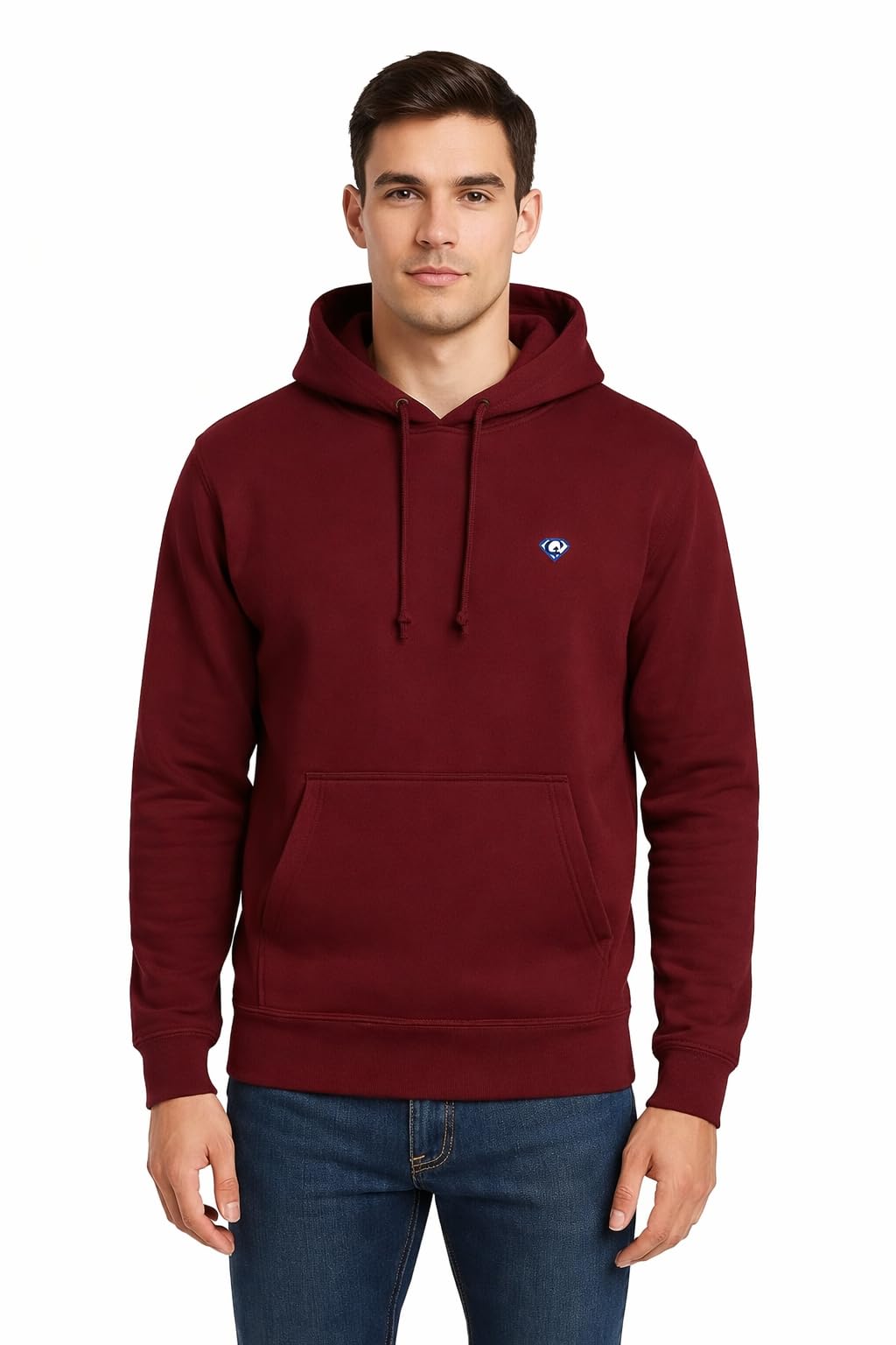 greatech fashions Men’s Premium Fleece Hooded Sweatshirt | Ultra-Soft Warm Hoodie | Durable Stitching | Comfort Fit for Winter, Travel Maroon-picture-15