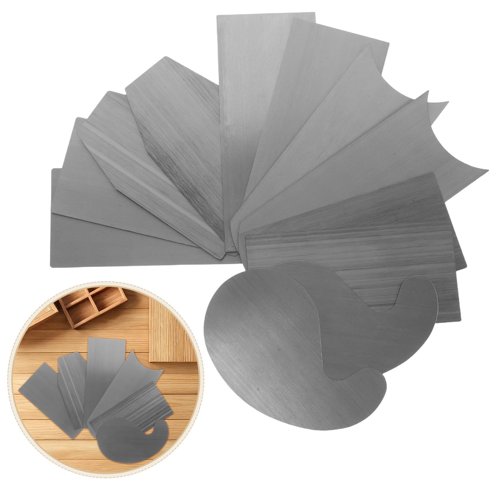 jojofuny 2 Set Raschietti in Acciaio per Lavorazione Legno Design Ergonomico e Multiforme per Finitura di Superfici in Legno, Strumenti di Precisione per Falegnameria