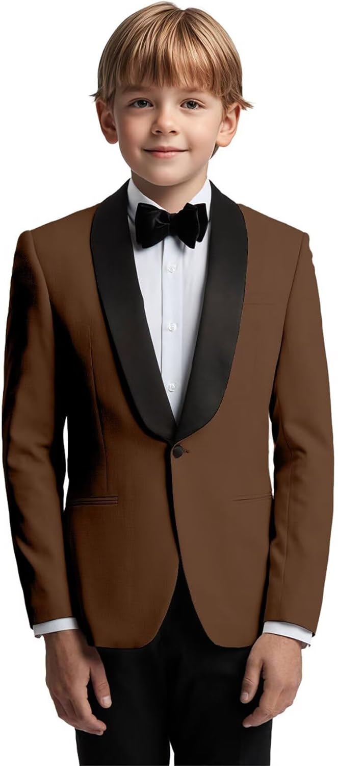 Boys Suit for Kids Tuxedo Wedding Ring Bearer Outfit Boy Formal Suits 2 Piece Slim Fit Suit Set