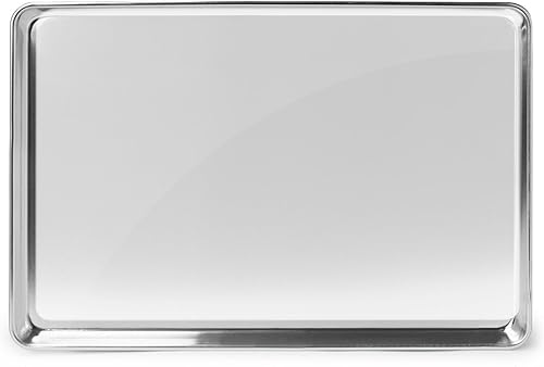 Vista 4 de Gridmann - Charolas para hornear de calidad comercial para restaurantes - Tamaños surtidos, Plateado