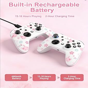 SHUTTLECOCK handheld game console wireless controller, suitable for SwitchLite/OLED/PC/Android/IOS Girls 'favorite cute gamepad/Hall Joystick/Easy Connection (pink)