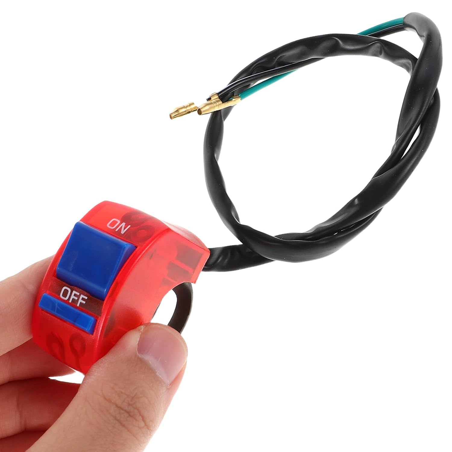 Mini Bike Kill Switch and Handlebar Lamp Controller for ATV and Dirt Bike, Push Button On-Off Fog Lamp and Hazard Light Switch, Universal Electric Scooter Emergency Control