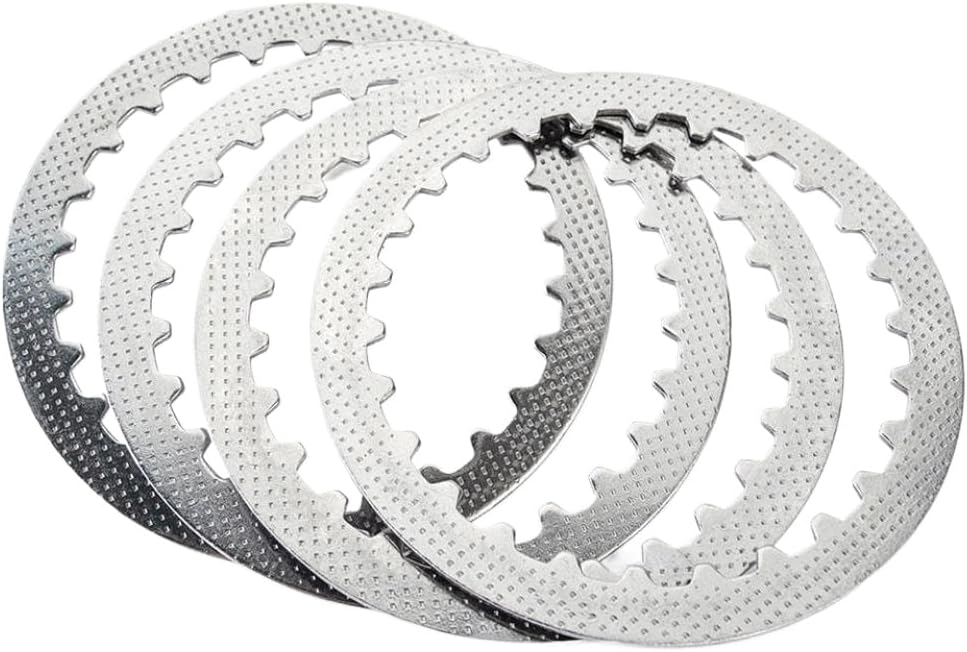 Fiber Clutch Friction Disc Steel Plates 21441-12000 Universal Replacement Compatible with Motorcycle Models TC100M TC100L TC100K TC100B RV90K RV90M AC100 AS100 21451-23000