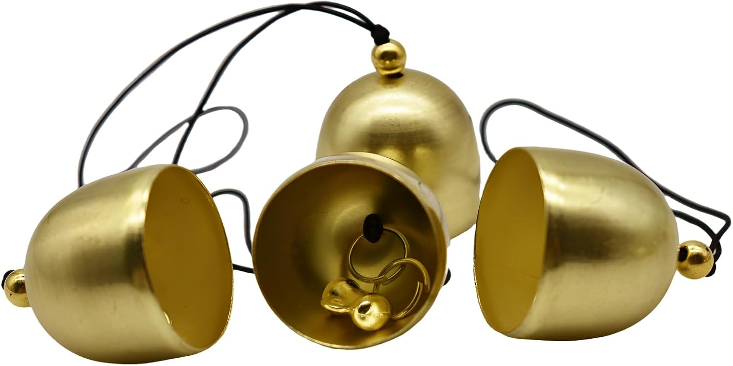15Pcs 1.1 Inch Small Brass Bells Vintage Gold Craft Hanging Bell