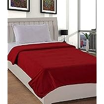 Home Stylish Premium Single Bed Size Polar Fleece Woolen Blanket Set of 1 Colour Maroon