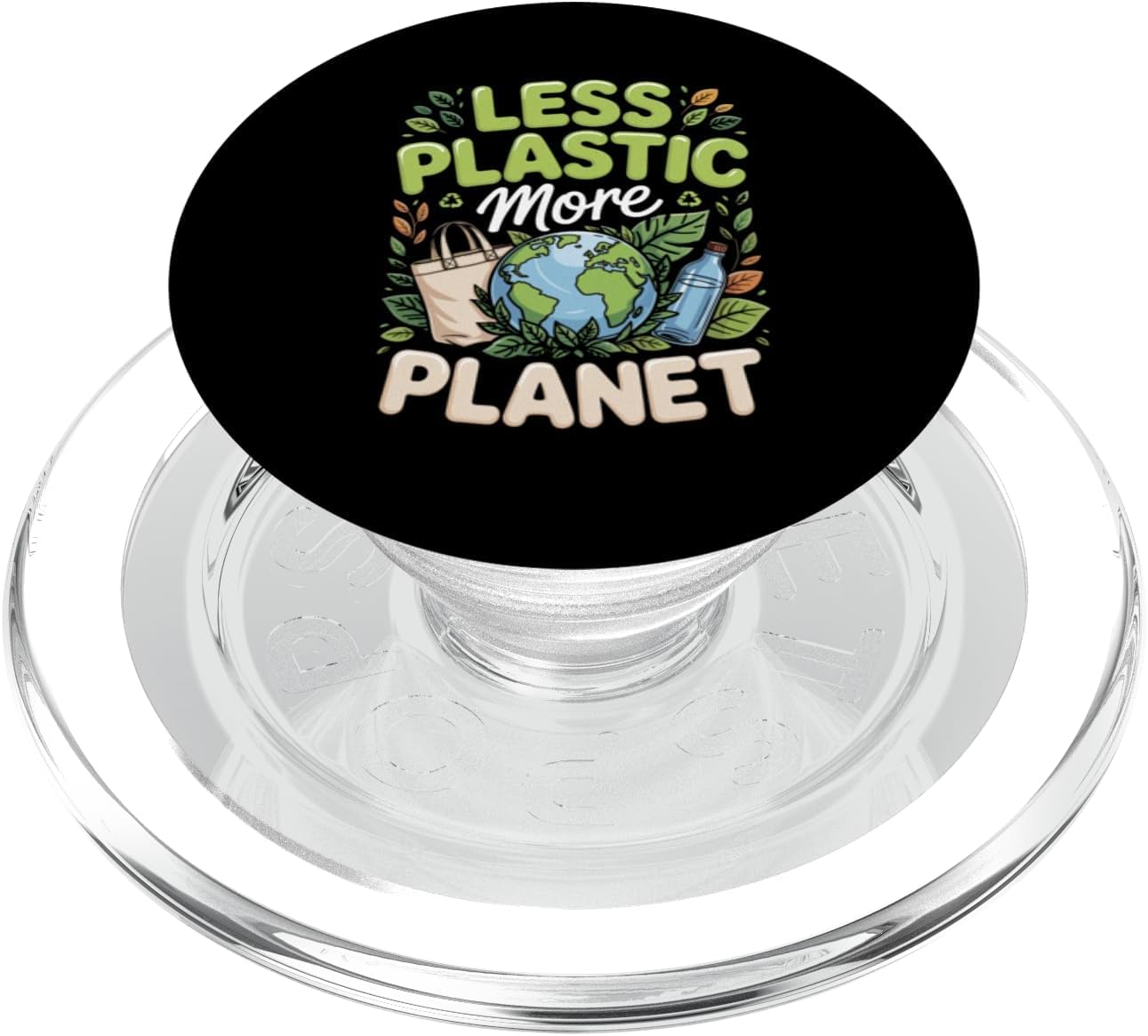 Less Plastic More Planet Conservation Eco Nature PopSockets PopGrip for MagSafe