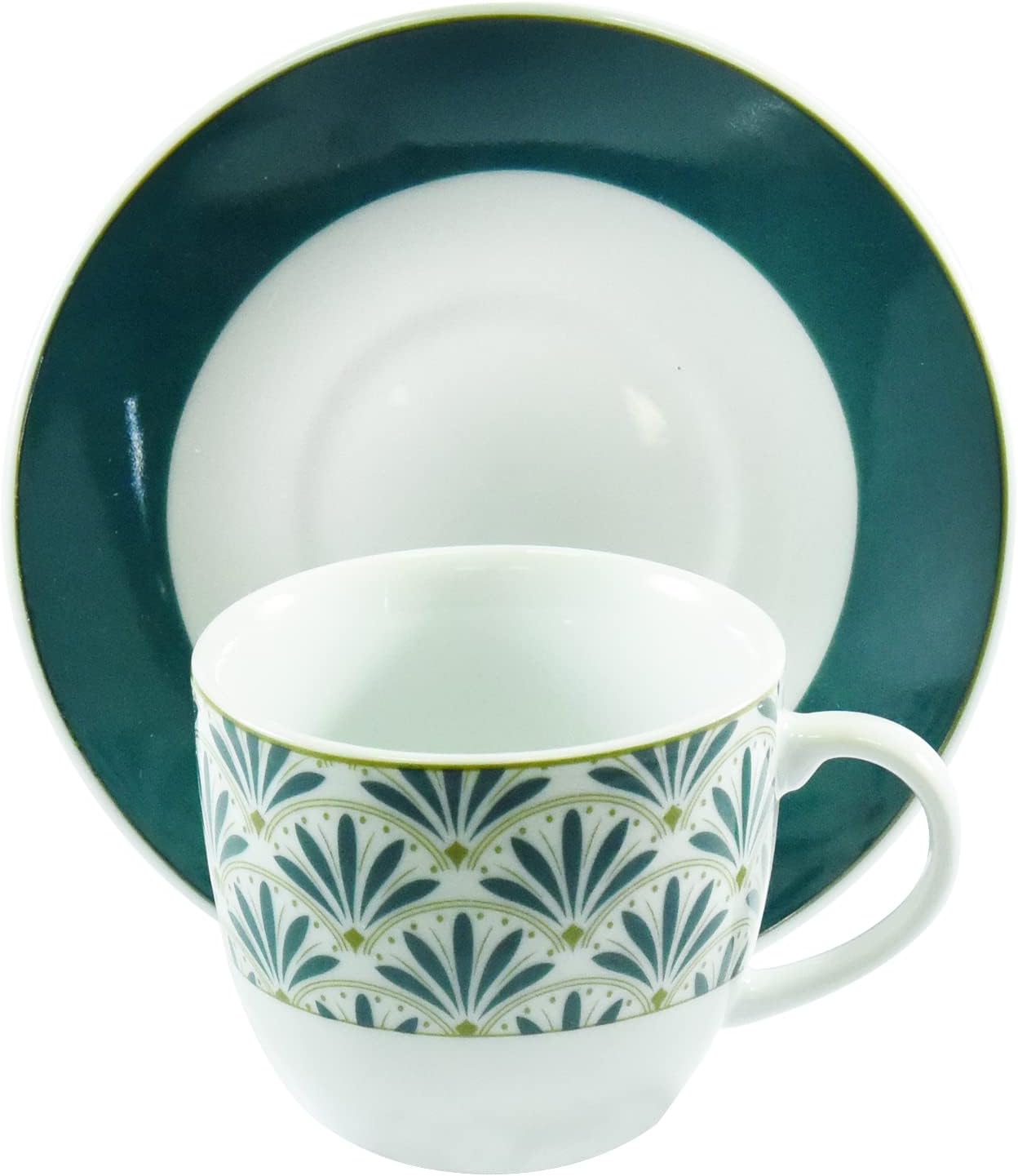 HOUSE COLLECTION Porcellana, Luxury Line – Set of 50 ml Coffee Service, 6 Pieces with Saucer