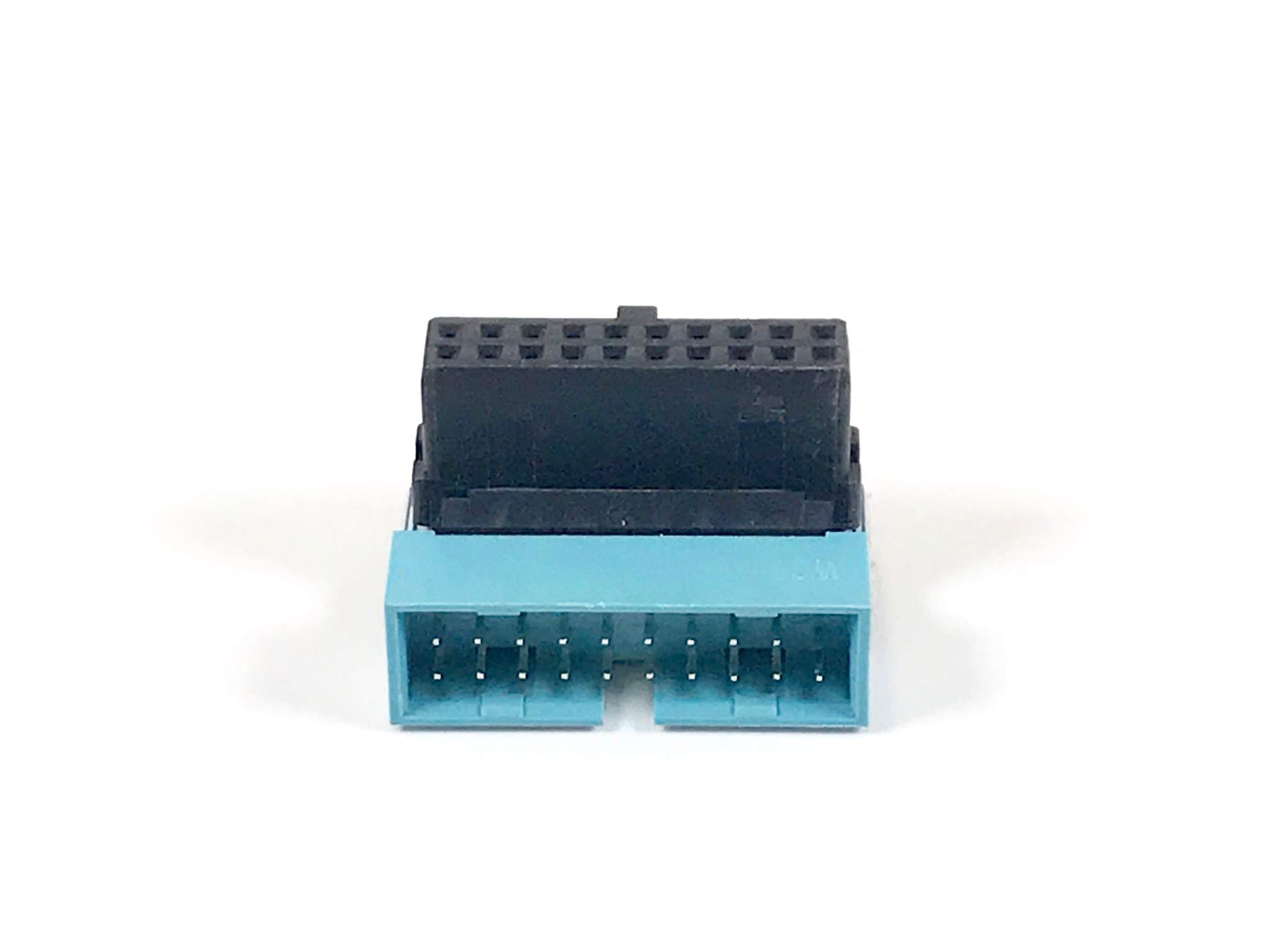 Low Profile 20 Pin USB 3.0 Male to Female Card 90 Degree Angled-B