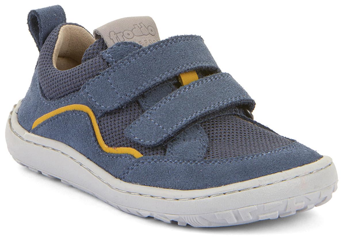 Froddo Sneakersy do chodzenia boso ze skóry + siateczkowe obszycie z podwójnym zapięciem na rzep * G3130271