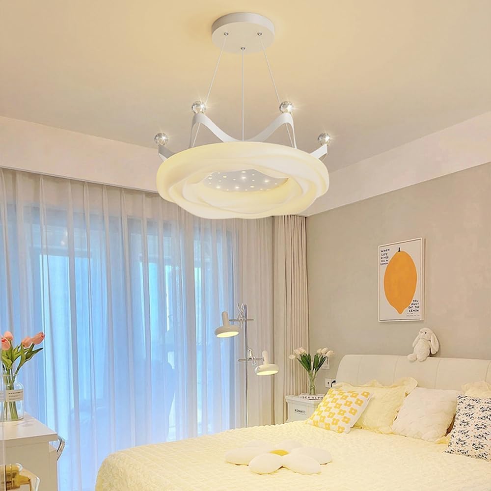 ZBZFGE - Candeliere per camera dei bambini/giardino di sicurezza ingresso di Balcony, bianco rotondo Flush Mounting per sala da pranzo