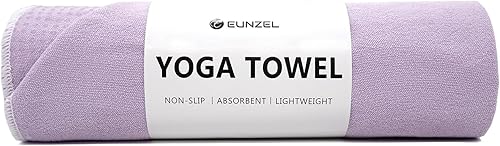 Eunzel Toalla de yoga caliente Toalla de microfibra antideslizante para esterilla de yoga con punto de agarre absorbente de sudor, toalla para yoga