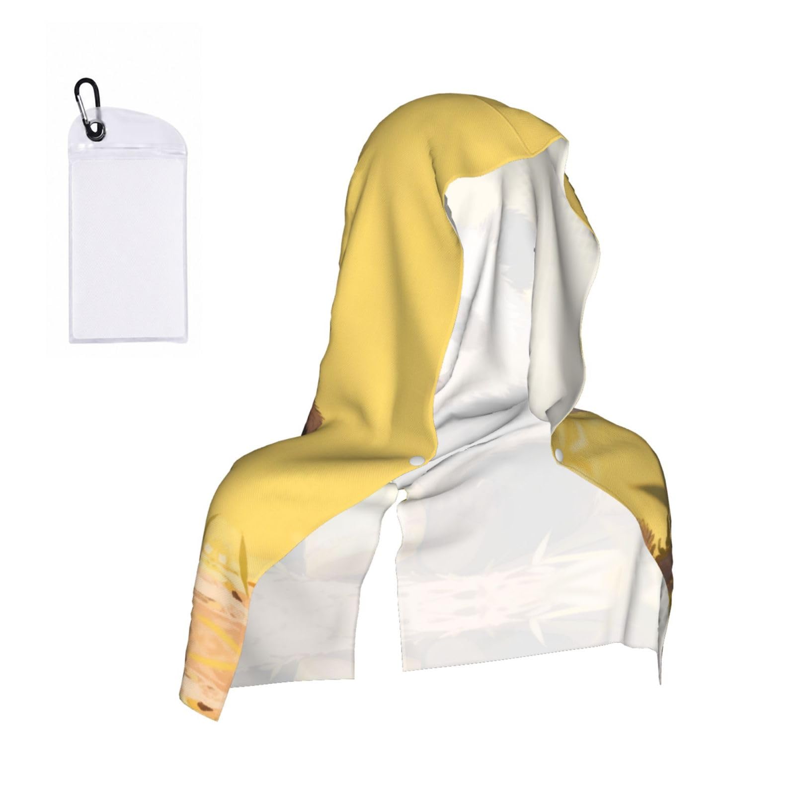 CNTDBU Panda Hold Bamboo Cooling Towel Hooded-Instant Chill Neck Cover for Sports, UV Cooling Rag for Running Gym