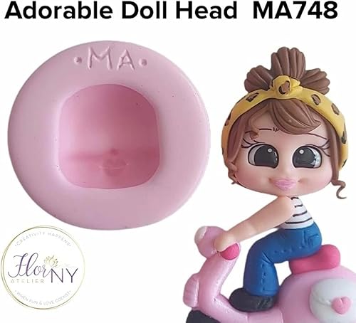 Miniatura 6 de Molde de silicona para cabeza de muñeca adorable MA 748
