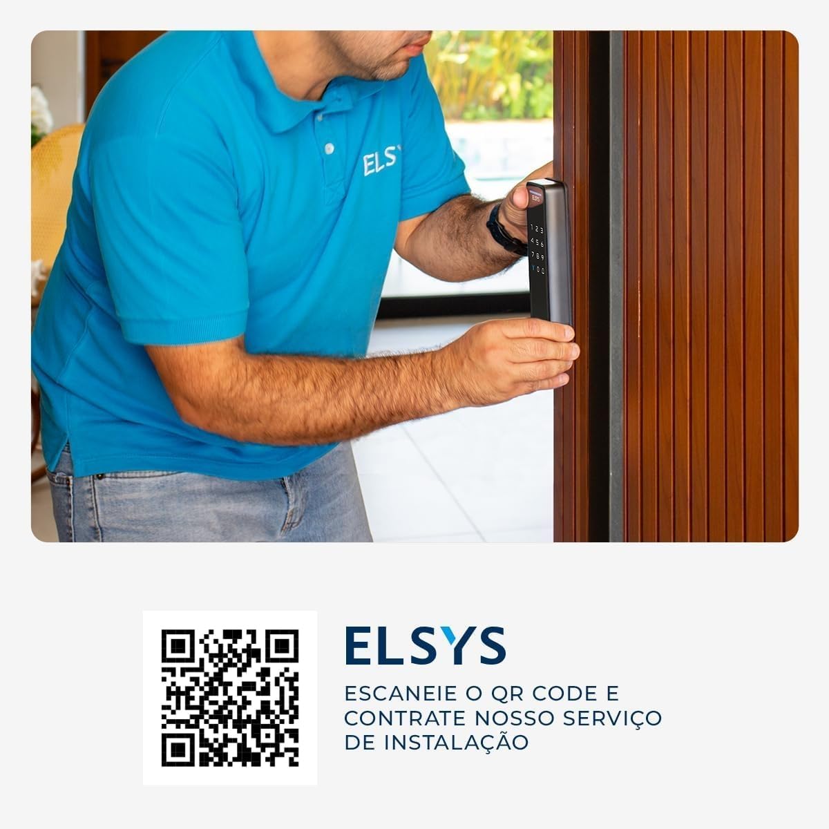 Fechadura Digital de Sobrepor, Abertura por senha ou tag, Pop, Prata, DS1100V, Elsys