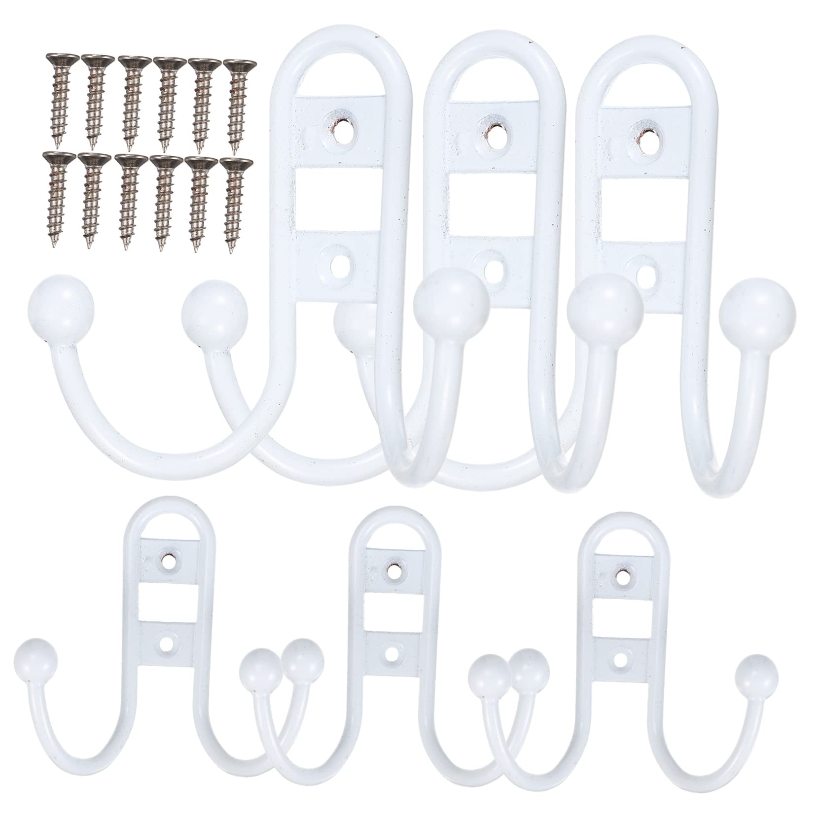 VASDEV 6 ganchos de baño vintage, perchas de metal, ganchos para percheros, perchas resistentes para ropa, colgador de pared, gancho para toallas, ganchos resistentes, ganchos para ropa,