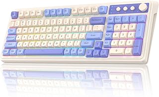 Aula S99 3 in 1 World's First Silicon Membrane Gaming Keyboard | Bluetooth/2.4GHz/USB-C Balls Keycap Keybaord with Knob | Price In India