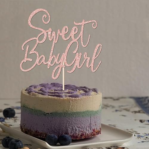 Miniatura 5 de Naicaek Decoración para tartas de bebé niña, decoración de fiesta de revelación de género para recién nacido, decoración de fiesta de revelación de