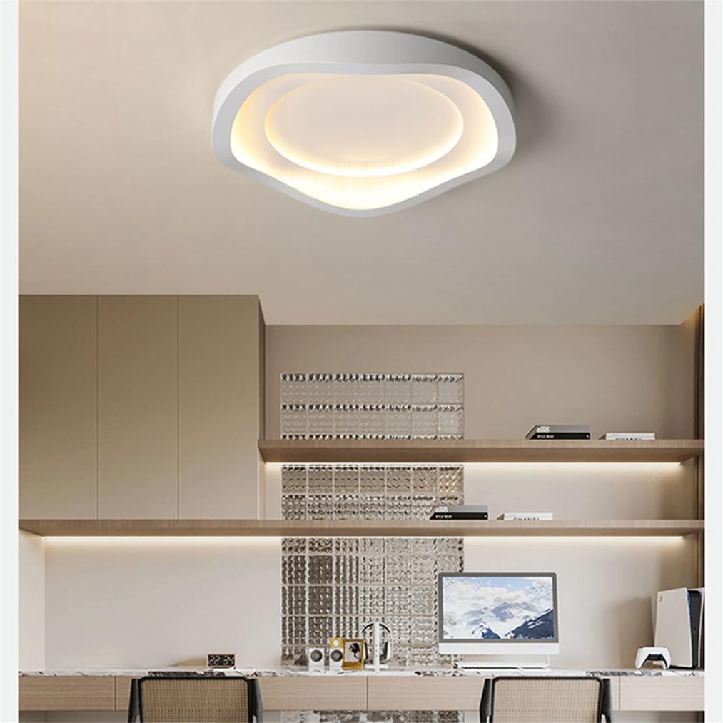 Plafonnier LED Encastré Ultra Fin 40 W, Rond, Blanc, 3 000 K/4 500 K/6 000 K, Luminaire Câblé, Pour Cuisine, Véranda, Chambre, Couloir, Escalier, Sous-sol, Intensité Variable, 1 Lot