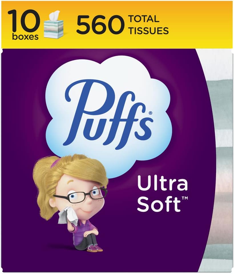 Kleenex Ultra Soft Facial Tissues, 65 Count (Pack of 4