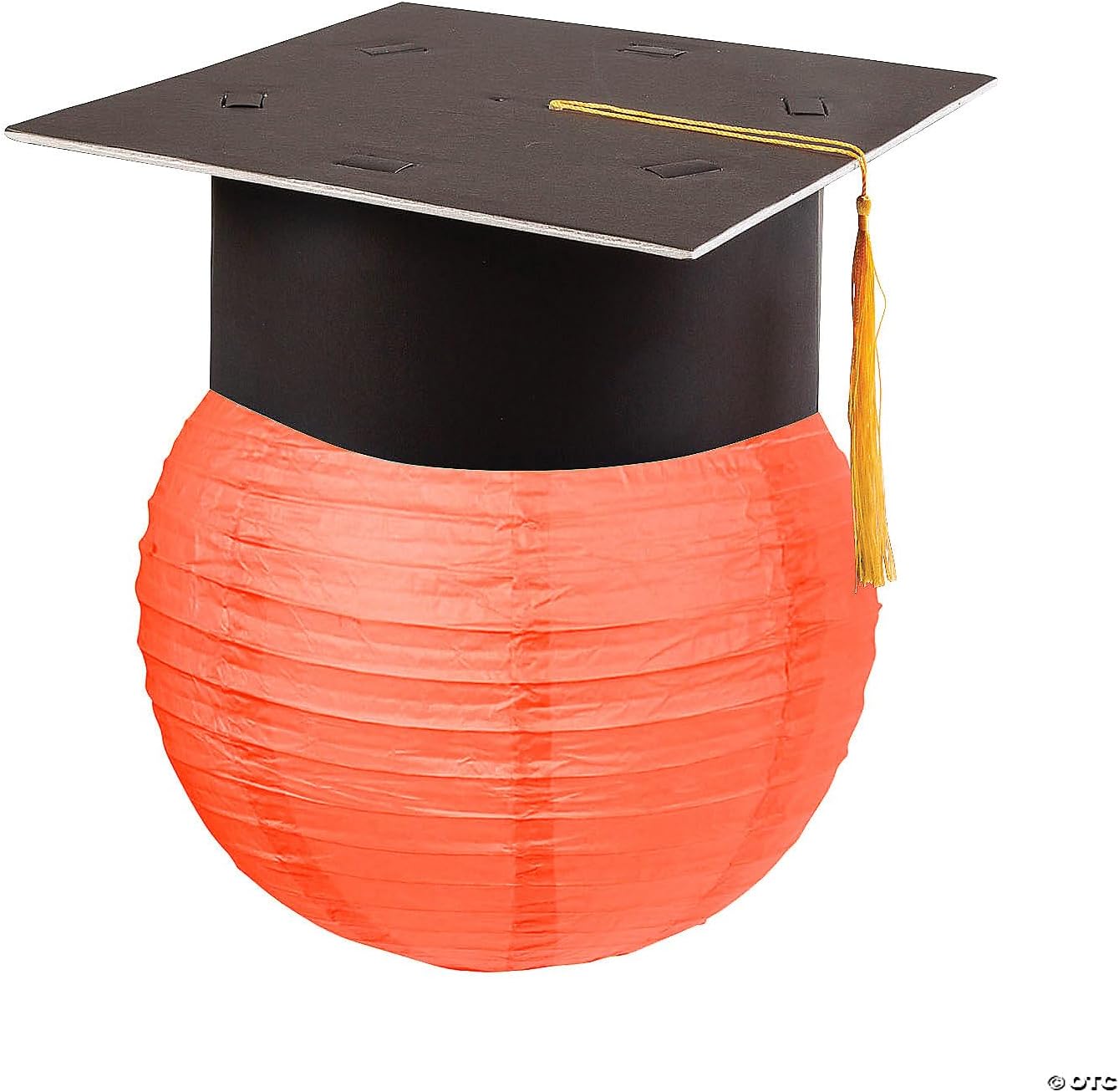 Hanging Paper Lantern with Graduation Cap Decorating Kit - 12 Pieces - Great For Graduation Celebration Parties (White)
