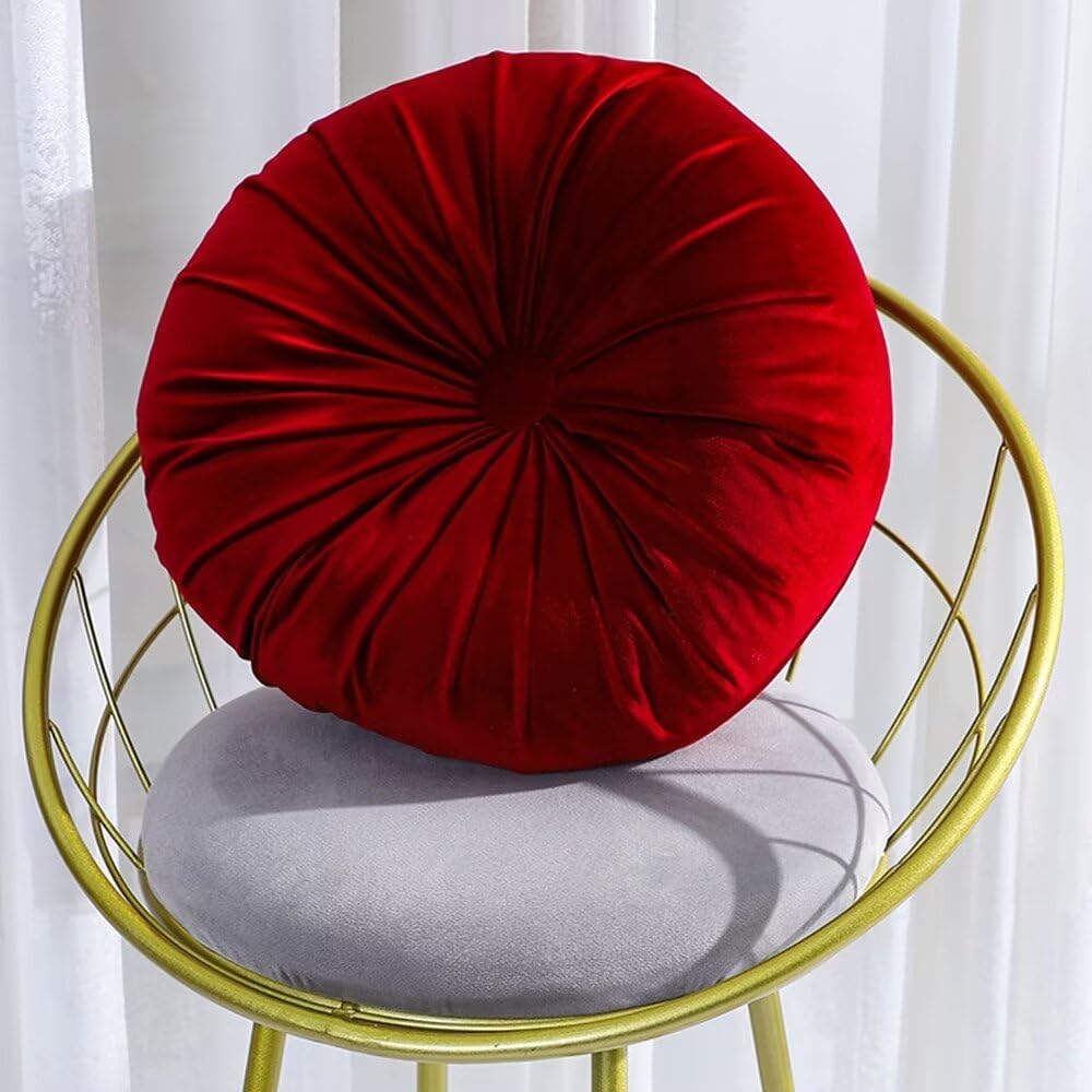 Coussin de jardin rouge 40x40 cm épais pour terrasse et cuisine K-30