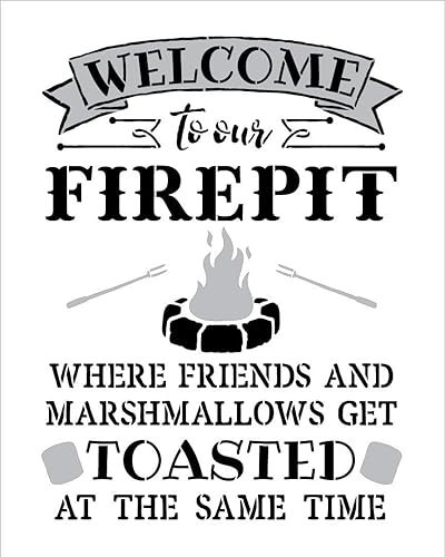 Miniatura 5 de StudioR12 - Plantilla de Mylar reutilizable para pintar letreros de madera, decoración de fogata de bricolaje, tamaño seleccionado (9.8 x 13