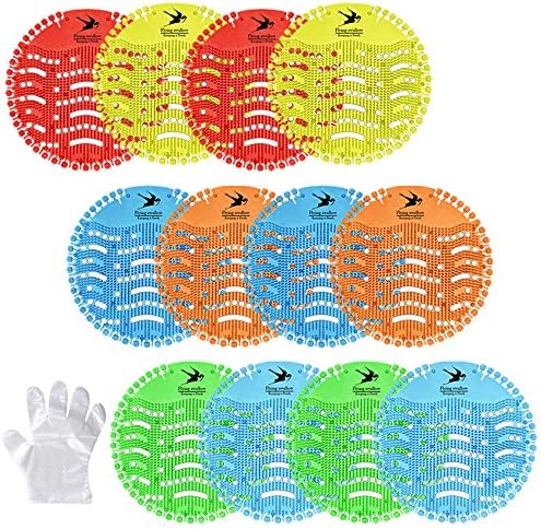 Flying swallow Urinal Screen, Splash Mats, Urinal Deodoriser, 12 Pack - Fits Most Top Urinal Brands & Waterless (Six flavors / 12 packs)