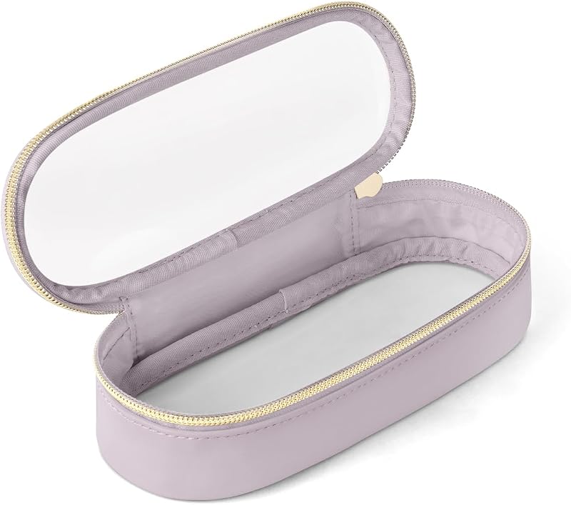 Soimeat Necessaire Transparente para Pincéis de Maquiagem em Roxo