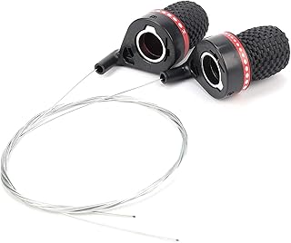 Alomejor de de Engranaje de Empuñadura de de la Bicicleta de Montaña, Diseño sin Deslizamiento para Comodidad, Material de Goma Rojo Color Negro Color Rojo