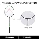 Arrowmax Kids Badminton Racket Set | Pack of 2 Lightweight Rackets with Full Cover | Steel Frame, Foam Grip | Ideal for Children Ages 4–14, Beginners & Outdoor Play (Green) gallery image