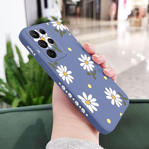 Miniatura 9 de Sunswim Funda compatible con Galaxy S22 Ultra, diseño de margaritas, protección de lente de cámara, a prueba de golpes, funda protectora de silicona