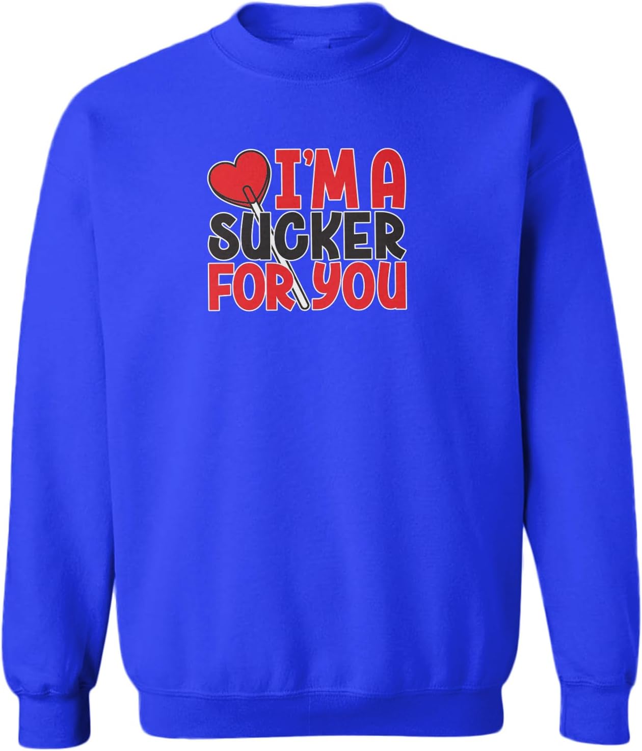 Haase Unlimited I'm A Sucker For You - Heart Lollipop Toddler Fleece Crewneck Sweater