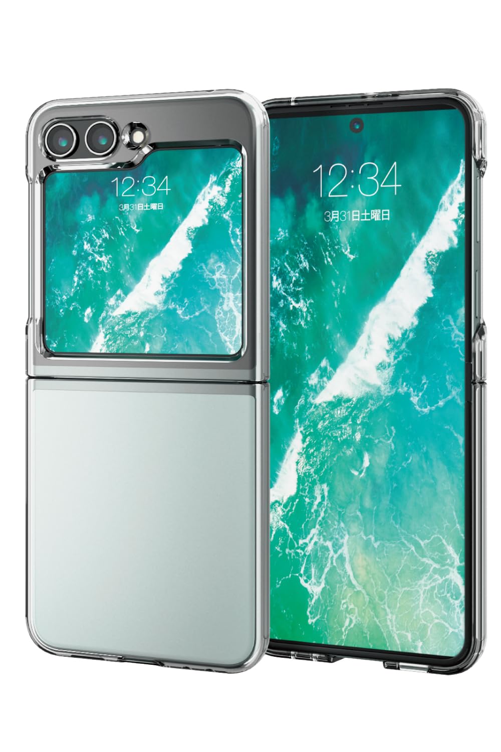 Amazon.com: Elecom Galaxy Z Flip5 SC-54D SCG23 Case Hard Case Thin  