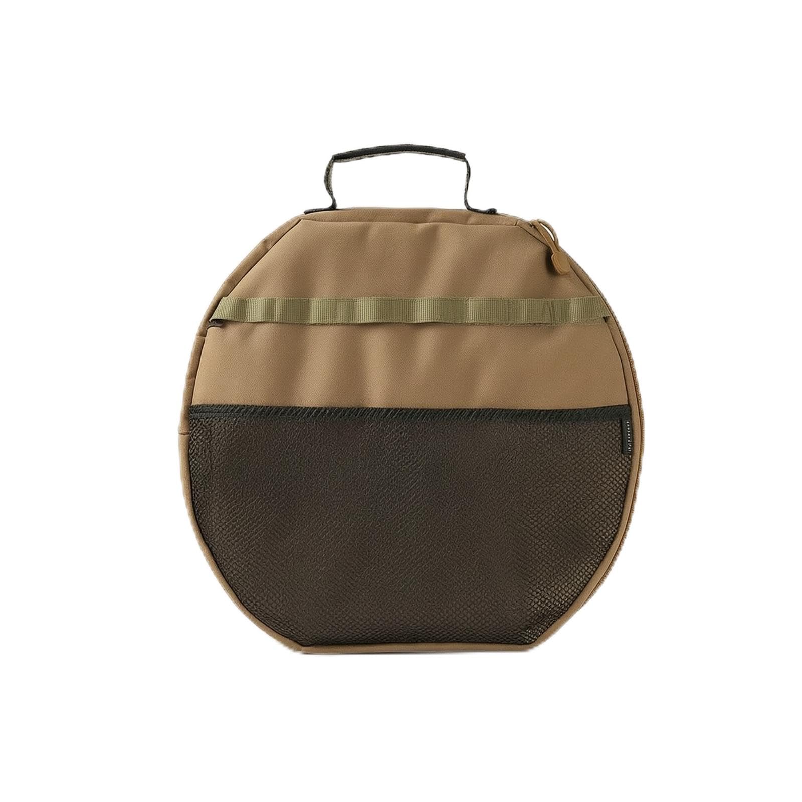 Griddle Bag with Mesh Pocket Structured Griddle Bag Portable Camping Cookware Organizer for Campers, Outdoor Cooking, Picnics Khaki-image-21