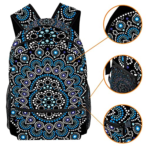 Sac à dos de voyage floral pour campus et loisirs avec porte-bouteille - 3