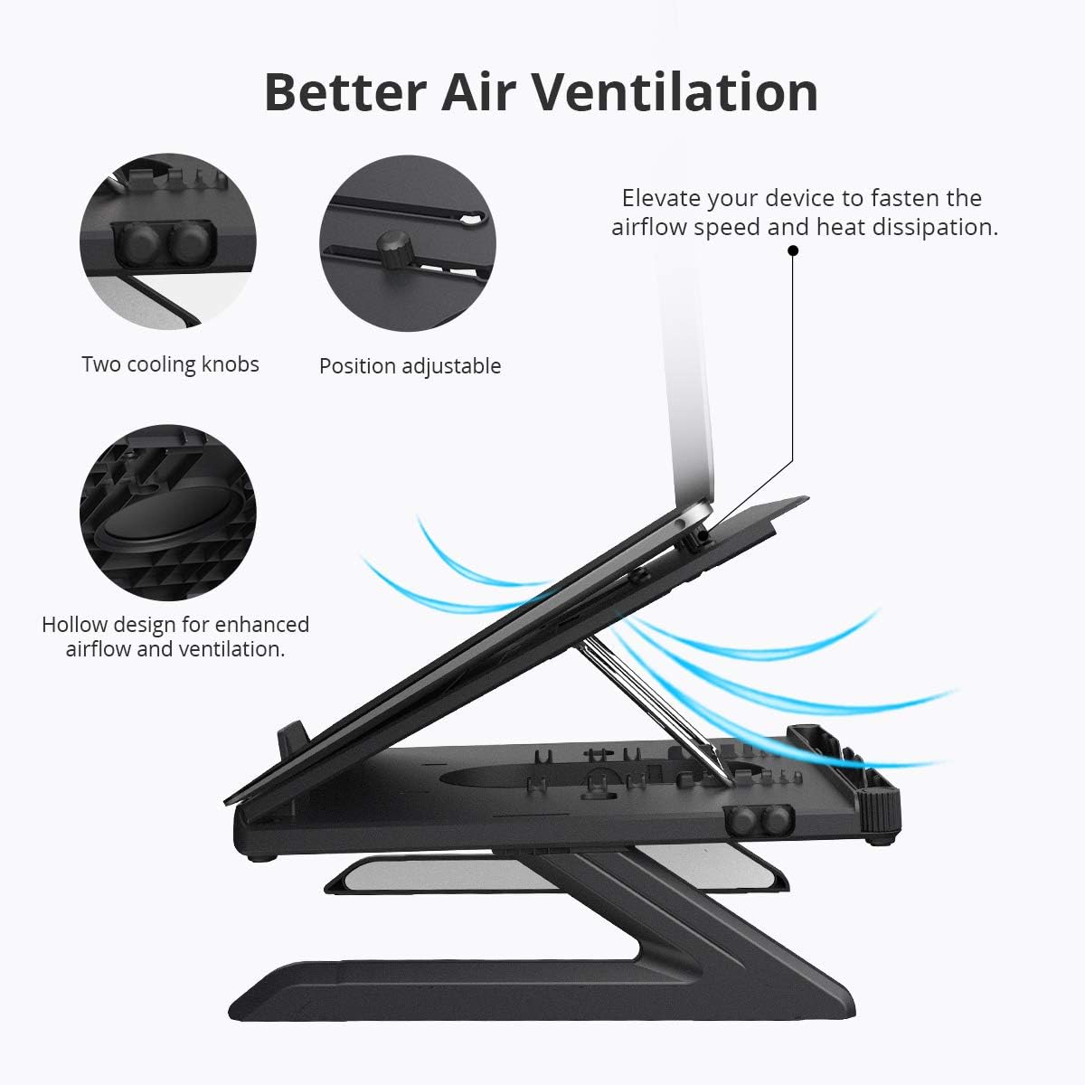 80% Off Discount Laptop Stand, Tronsmart D07 Foldable Adjustable Laptop Riser with Phone Holders, Compatible with 10 to 17-in Laptops, Tablets-Black Super Brands Laptop Stand, Tronsmart D07 Foldable Adjustable Laptop Riser with Phone Holders, Compatible with 10 to 17-in Laptops, Tablets-Black