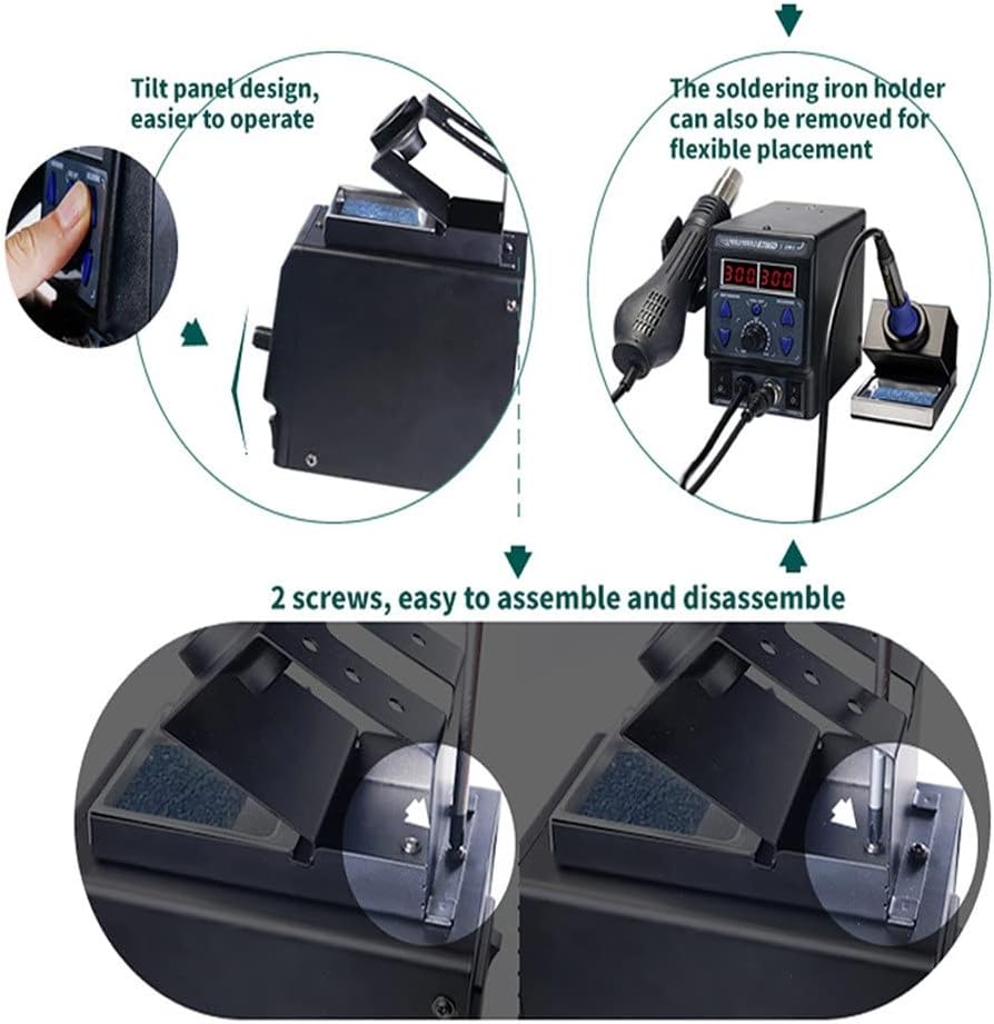 8786d New Upgrade Rework Soldering Station 700w SMD Hot Air Gun Soldering Iron 2 in 1 Welding Tool